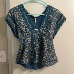 Floral Free People Top. XS. NWT